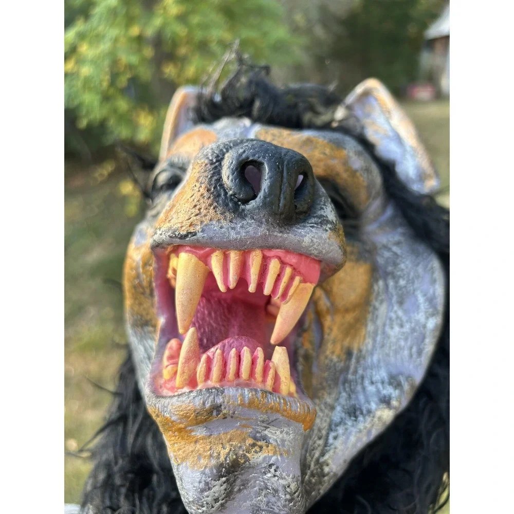 Werewolf mask halloween Black werewolf‎ mask adult size
